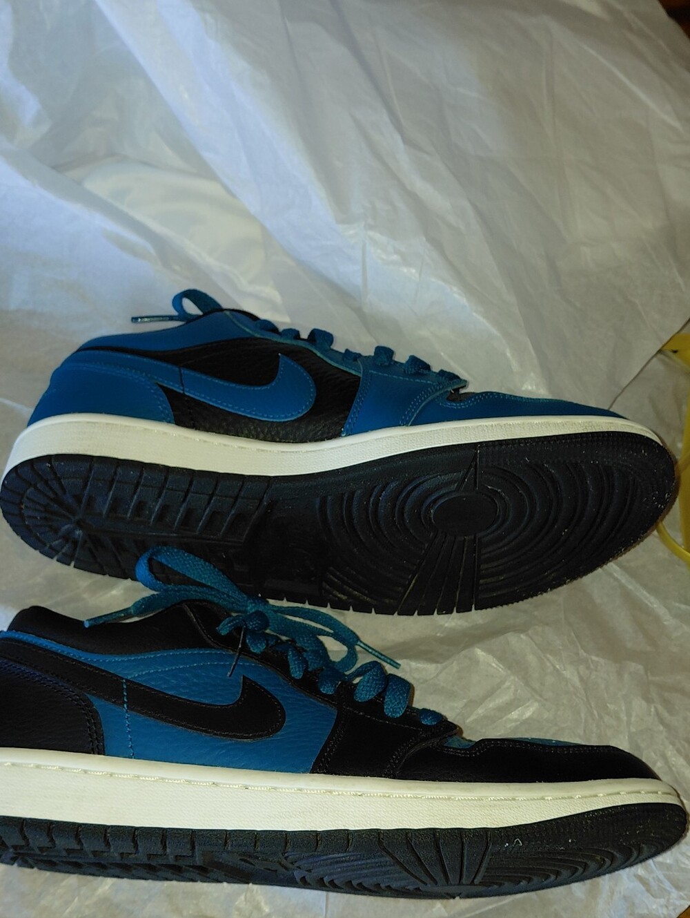 NWT NIKE Womans Air Jordan 1 low SE split Bright Spruce Sneakers Retail $199 - Picture 8 of 8